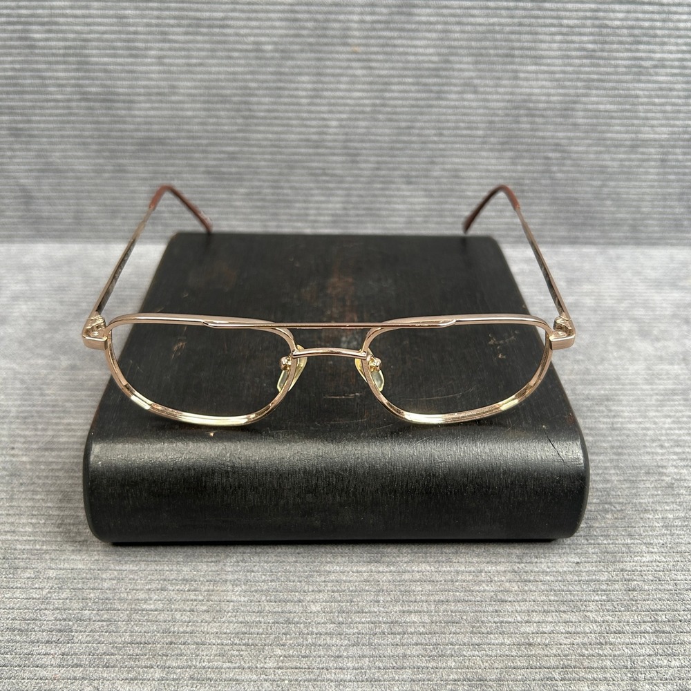 On-Guard 071 Gold Aviator Y2k Eyeglasses OG Z87 Double Bridge Frames 140 Korea